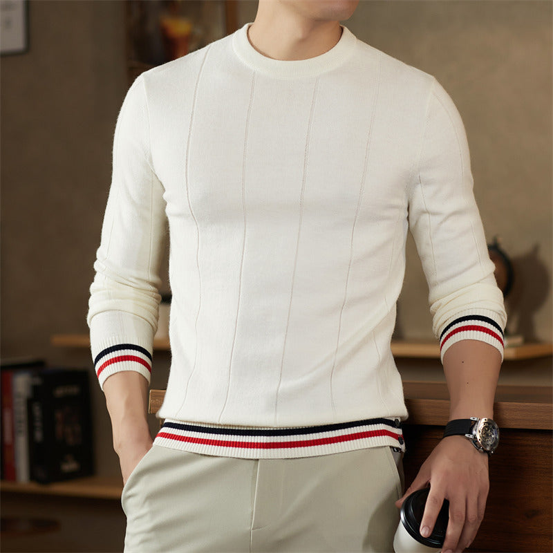 Herren Feinstrickpullover mit maritimen Akzenten EB