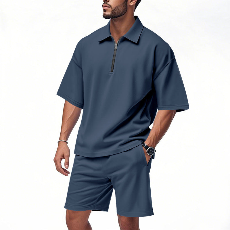 Herren lässiges Sport-Set mit kurzem Oberteil und praktischen Shorts EB