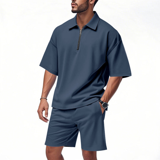 Herren lässiges Sport-Set mit kurzem Oberteil und praktischen Shorts EB