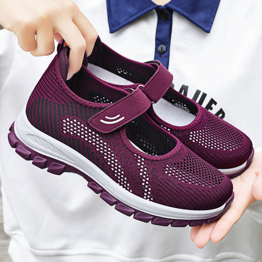 Damen Atmungsaktive Fitness-Schuhe mit praktischem Klettverschluss EB