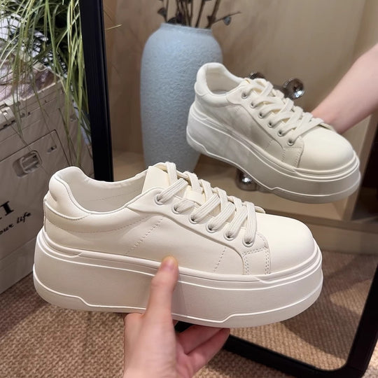 Damen modische Plateau Sneakers mit bequemer Innensohle und rutschfester Sohle EB