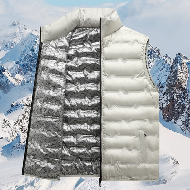 Herren Thermo-Steppweste mit reflektierendem Wärme-Reflex-Innenfutter und Stehkragen EB