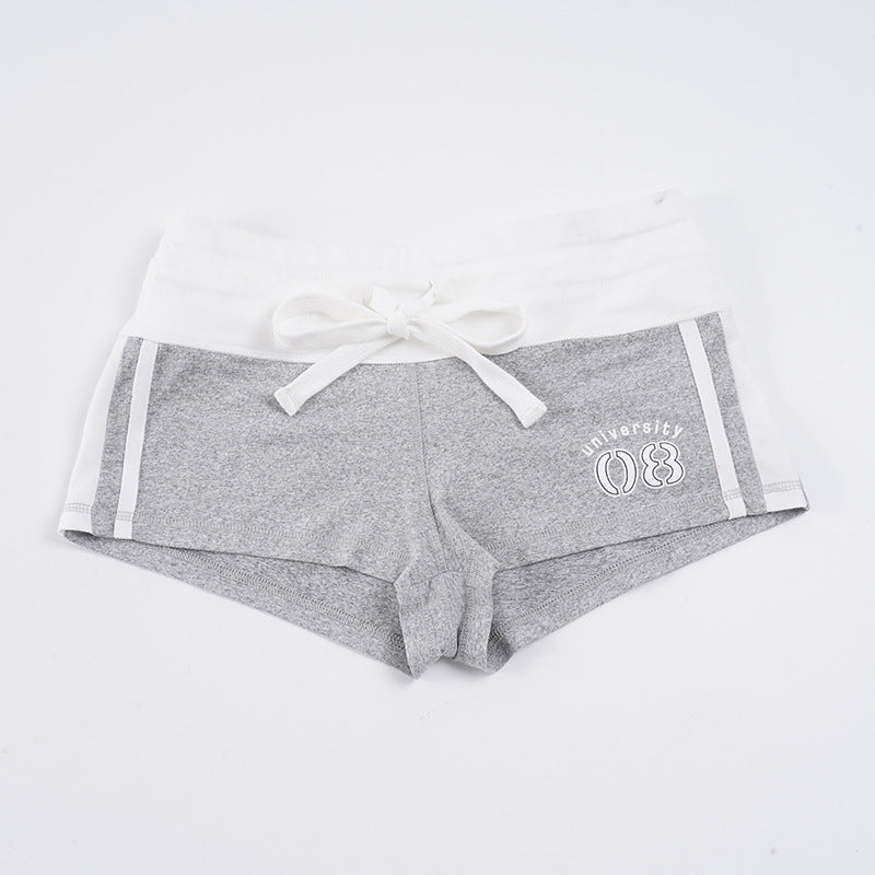 Damen Freizeitshorts mit elastischem Bund und dekorativem Bindegürtel EB