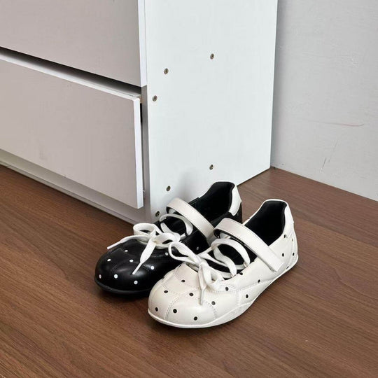 Damen Freizeit Sneakers mit punktemuster und flexiblem Obermaterial EB