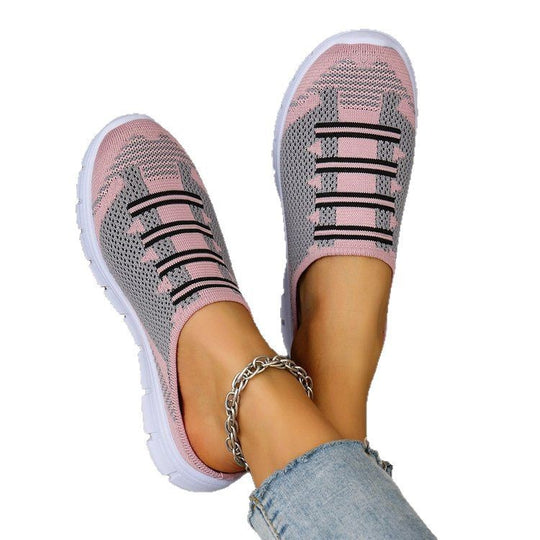 Damen bequeme Slipper mit innovativem Strickdesign EB
