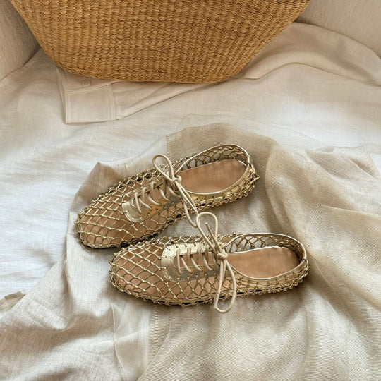 Damen Netzschuhe mit Schnürung und atmungsaktiver Sohle EB