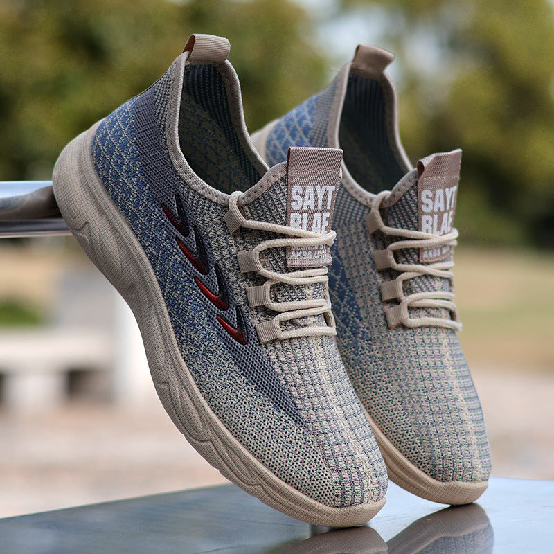 Damen Leichte Atmungsaktive Sneakers mit Elastischem Obermaterial EB