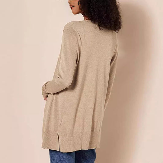 Damen lässiger Strickcardigan im minimalistischen Design EB