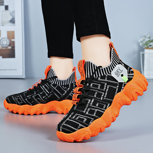 Damen Sportliche Sneaker mit rutschfester Sohle und atmungsaktiver Obermaterialstruktur EB