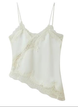 Damen romantisches Spitzen-Spaghetti-Top EB