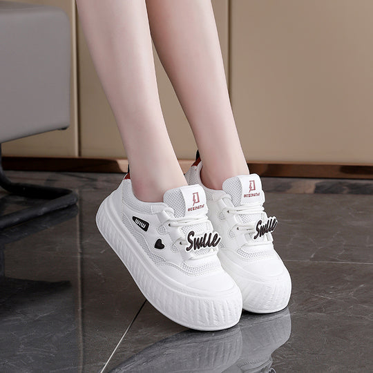 Damen modische Sneakers mit elastischem Klettverschluss und strukturiertem Obermaterial EB