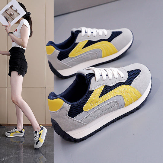Damen Sportliche Sneakers mit atmungsaktiver Mesh-Oberfläche und dämpfender Sohle EB
