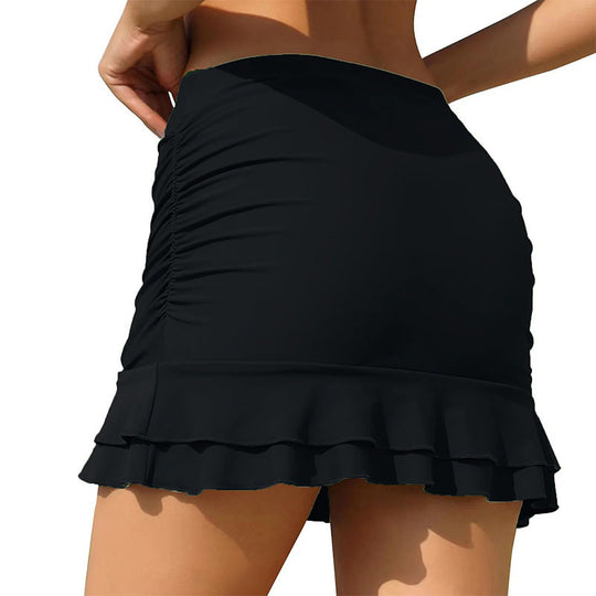 Damen Wickelrock mit Rüschendetails EB