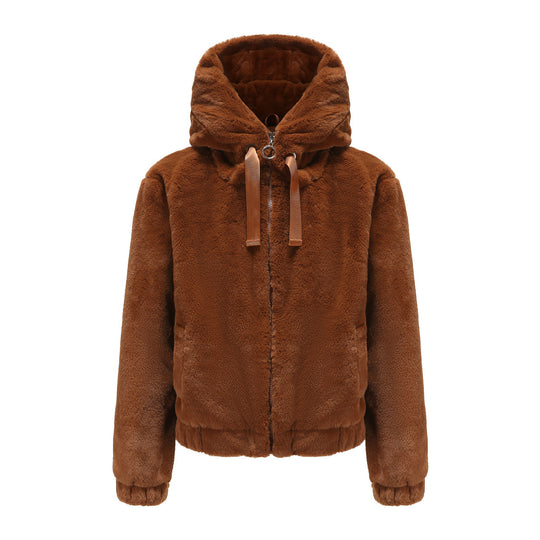 Damen Kuscheljacke mit hochabschließendem Kragen EB
