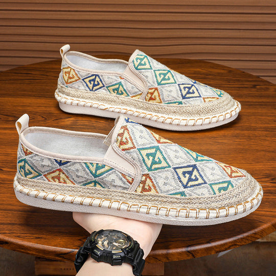 Damen Slip-On Espadrilles mit kunstvoller Stickerei EB