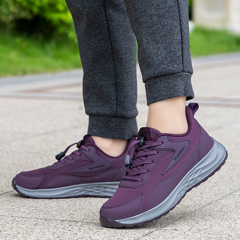 Damen Sportliche Laufschuhe mit flexiblem Schnellschnürsystem und atmungsaktiver Mesh-Oberfläche EB