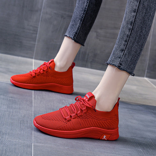 Damen Atmungsaktive Sport Sneakers mit flexiblem Schaft und rutschfester Sohle EB