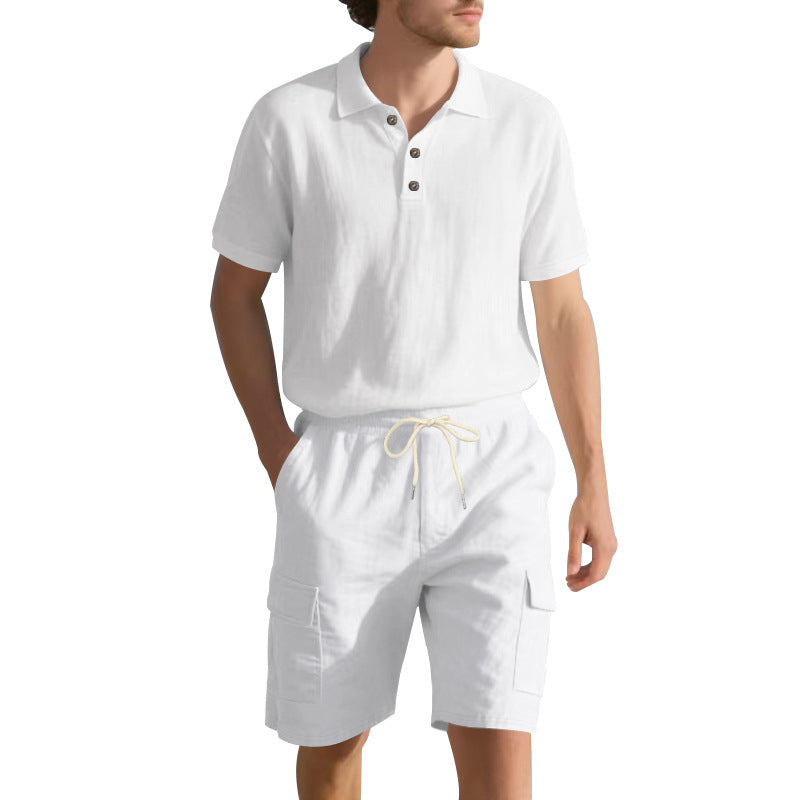 Herren Freizeit-Set mit atmungsaktivem Polo-Shirt und komfortablen Shorts EB