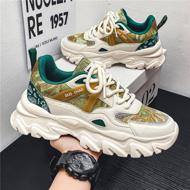 Damen Sportliche Chunky Sneakers mit atmungsaktiver Obermaterialkombination EB