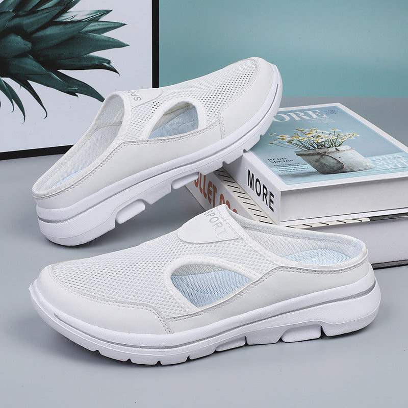 Damen nan atmungsaktive Netzgewebe-Slipper mit ergonomischem Komfortfußbett EB