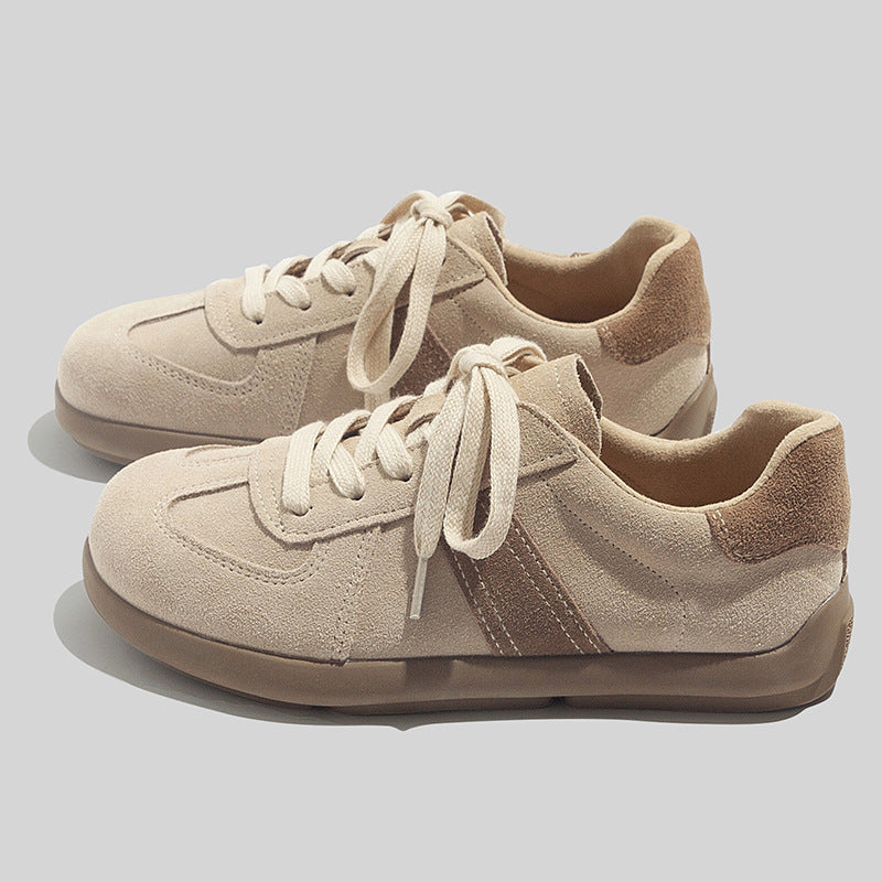 Damen Bequeme Freizeitsneaker aus hochwertigem Wildleder mit rutschfester Sohle EB