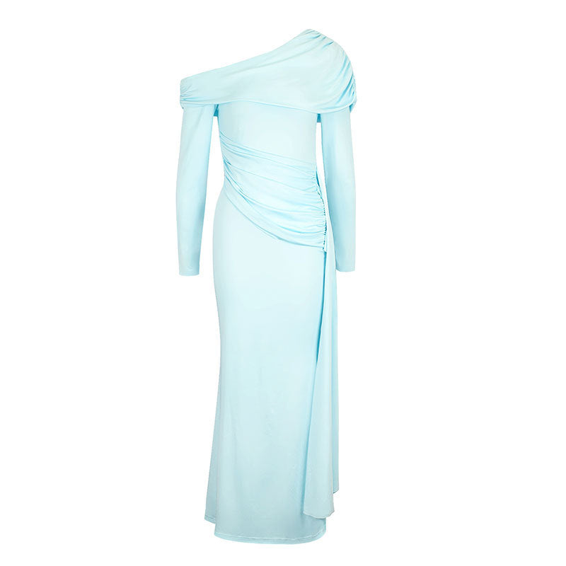 Damen Elegantes Wickelkleid mit asymmetrischem Ausschnitt und raffinierten Rüschendetails EB