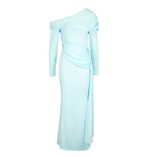 Damen Elegantes Wickelkleid mit asymmetrischem Ausschnitt und raffinierten Rüschendetails EB