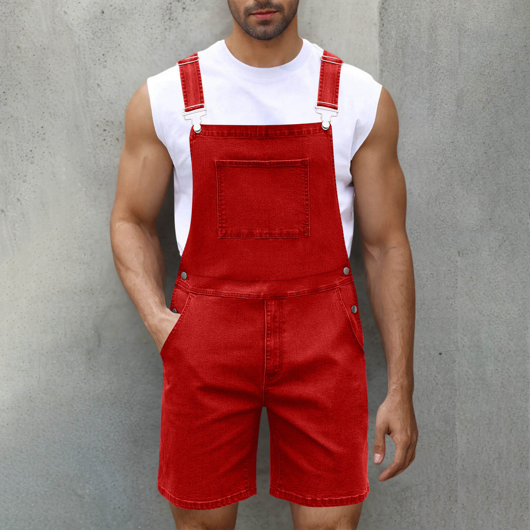 Herren Lässige Denim-Latzhose EB