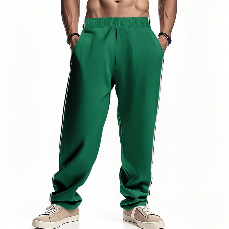 Herren Sportliche Freizeithose mit seitlichen Streifen und elastischem Bund EB