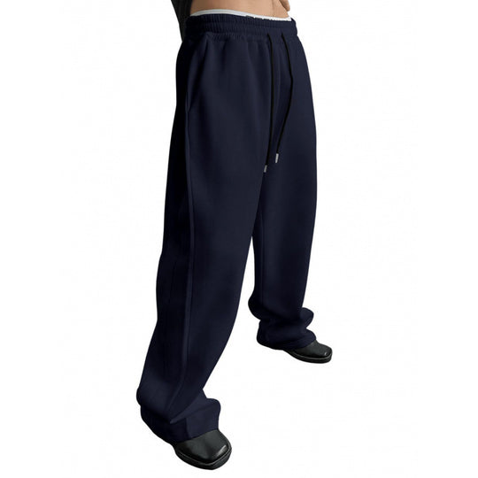 Damen nan weite Oversize Jogginghose mit tiefem Schritt, elastischem Bund und Kordelzug EB