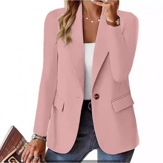 Damen Moderner Tailored Blazer mit elegante Knopfdetails EB