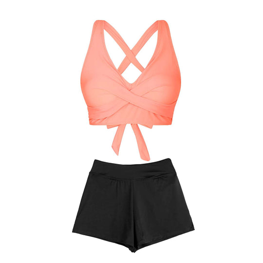 Damen Zweiteiliger Badeanzug mit floralem Design EB