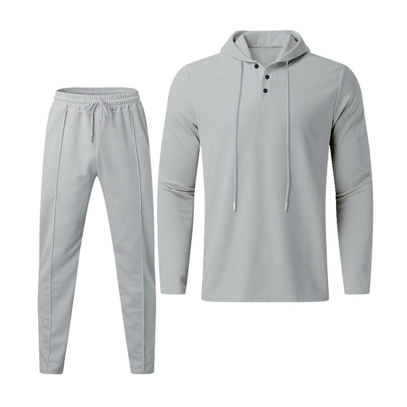Herren sportives Hoodie und Jogginghose Set im strukturierten Design EB