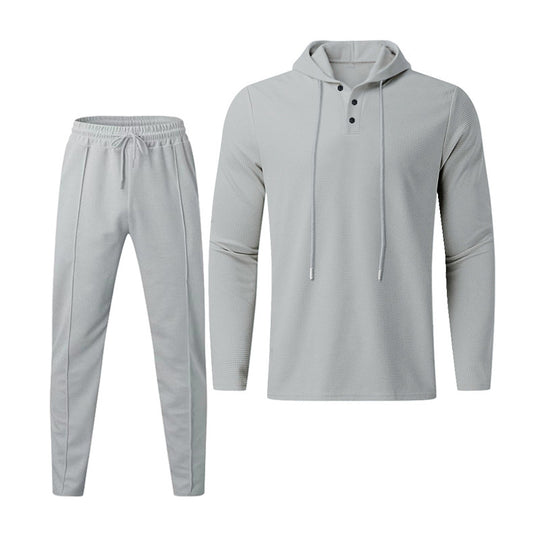 Herren sportives Hoodie und Jogginghose Set im strukturierten Design EB