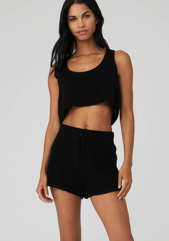 Damen lässiges Crop-Top und Shorts Set aus atmungsaktiver Baumwolle EB