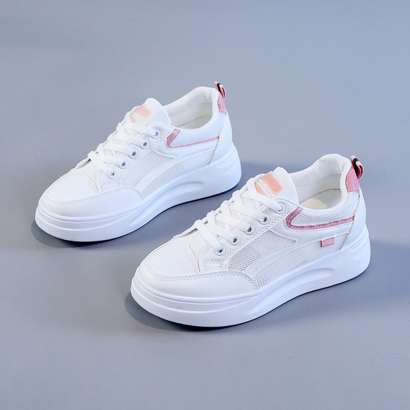 Damen sportliche Sneakers mit atmungsaktiver Mesh-Oberfläche und modischem Design EB