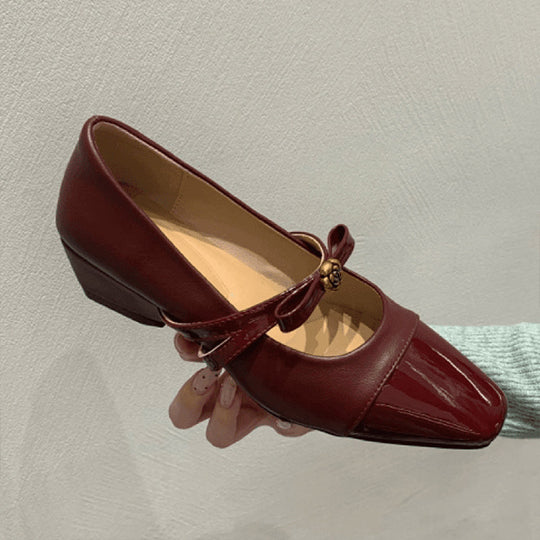 Damen elegante Mary Jane Pumps mit modischem Schleifendetail EB