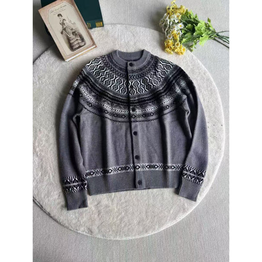 Damen Strickjacke mit Norweger-Muster EB