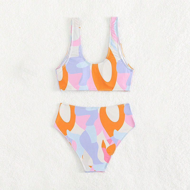 Damen Hochgeschnittener Bikini mit raffiniertem Design EB