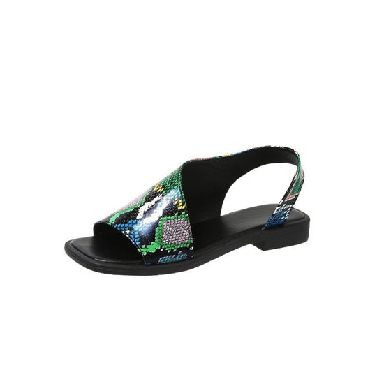Damen Offene Zehentrenner-Sandalen mit modischem Design und atmungsaktiver Obermaterialstruktur EB