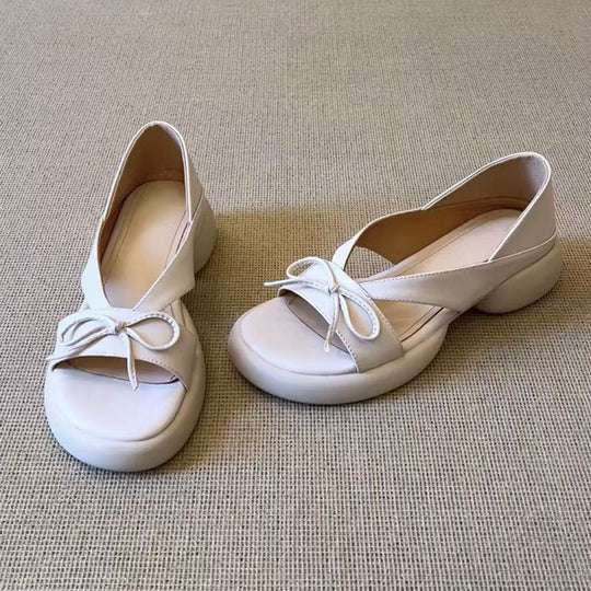 Damen Komfortable Slingback-Schuhe mit zierlichem Schleifendetail EB