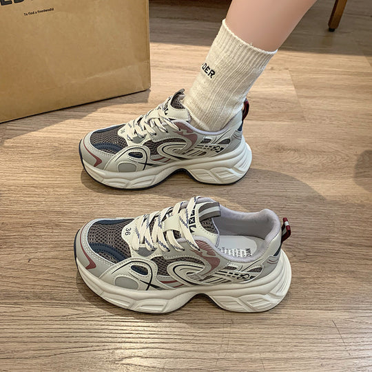 Damen Sportliche Sneakers mit ergonomischer Dämpfung und atmungsaktiven Mesh-Einsätzen EB