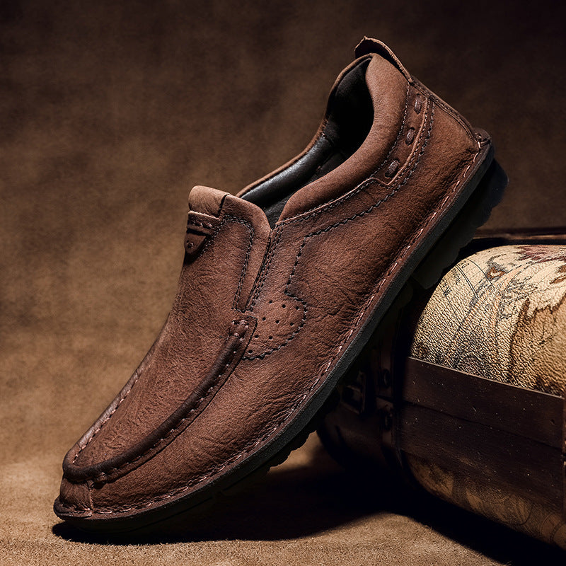 Herren elegante Slipper aus hochwertigem Leder mit weichem Innenfutter EB
