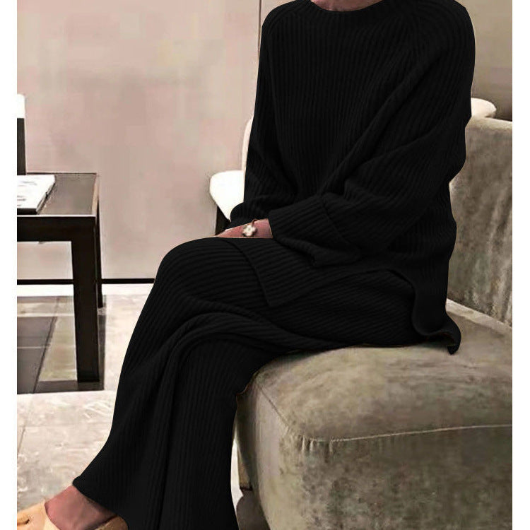 Damen Strickanzug mit luxuriösem Rippenmuster EB