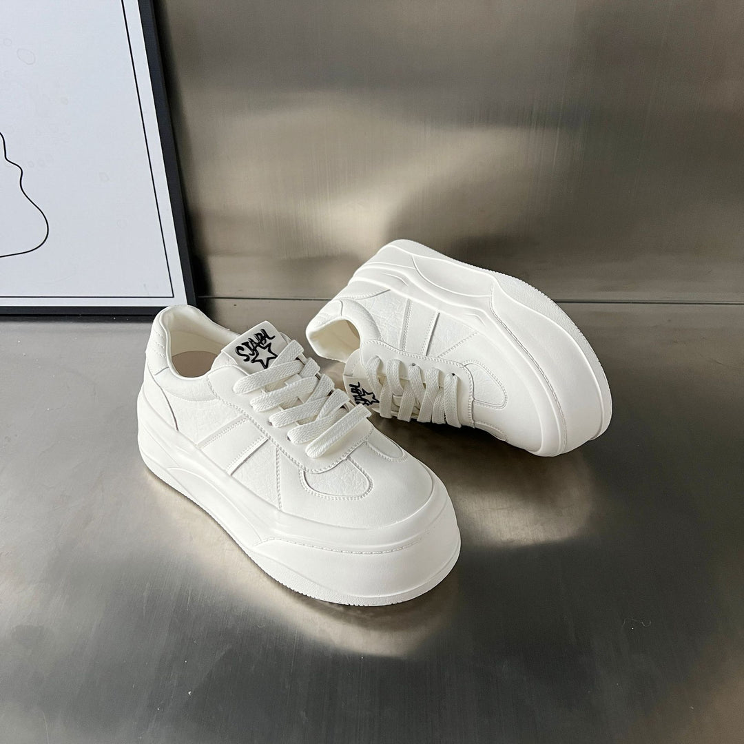 Damen Komfortable Plateau Sneakers mit atmungsaktivem Obermaterial und rutschfester Sohle EB
