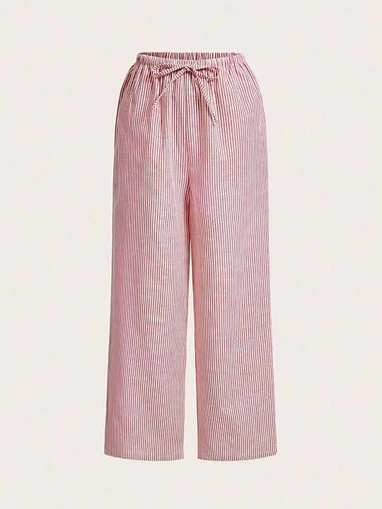 Damen Luftige Palazzo-Hose mit gemustertem Design EB