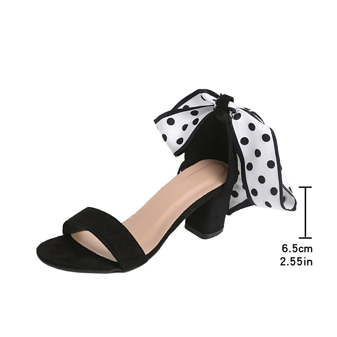 Damen Blockabsatz Sandalen mit modischer Schleifenverzierung EB