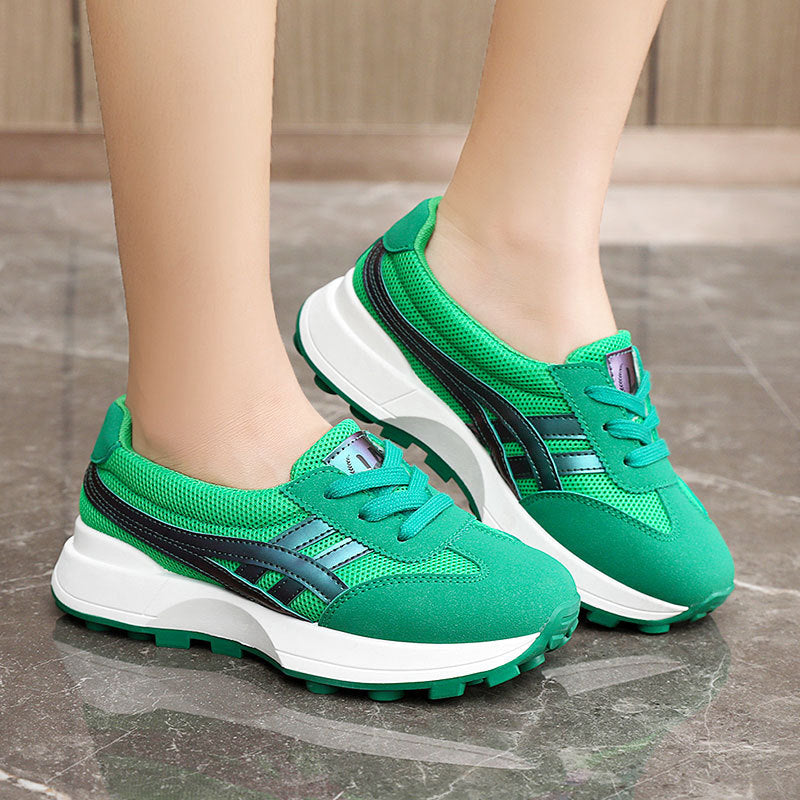 Damen Sportliche Sneakers mit atmungsaktiver Mesh-Oberfläche und dynamischem Sohlenprofil EB
