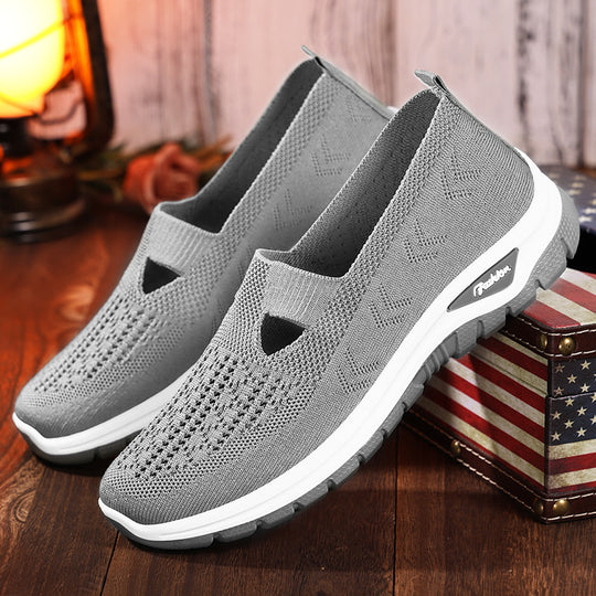 Damen Atmungsaktive Slip-On Freizeitschuhe mit elastischem Riemen EB