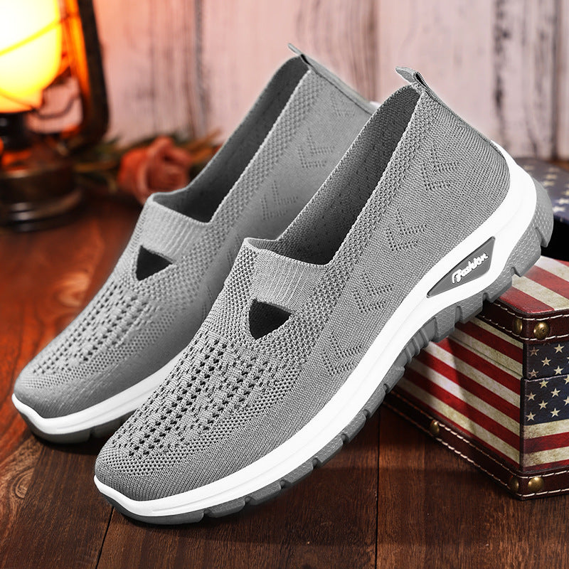 Damen Slip-On Komfort Schuhe mit atmungsaktivem Obermaterial EB